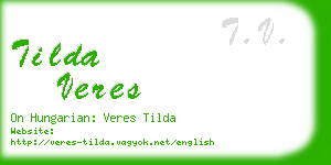 tilda veres business card